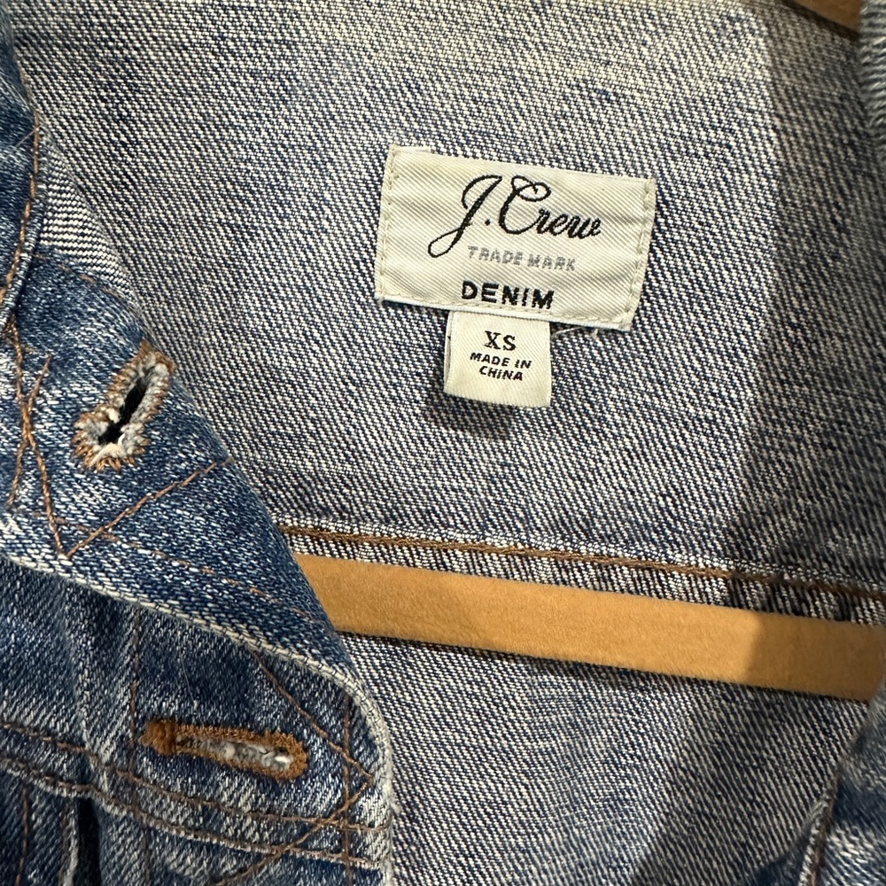 J.Crew Classic Blue Jean Jacket - Size XS - Picture 2 of 3